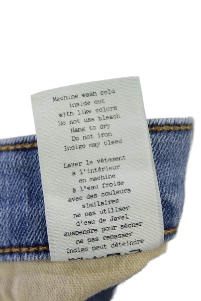 Rag & Bone Jean Womens Cotton Distressed Low-Rise Skinny Jeans Blue Size 27