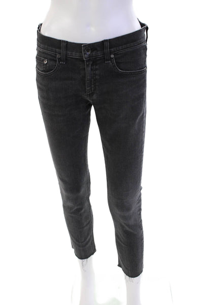 Rag & Bone Jean Womens Cotton Denim 5 Pocket Mid-Rise Skinny Jeans Black Size 27