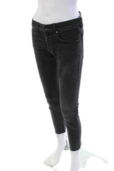 Rag & Bone Jean Womens Cotton Denim 5 Pocket Mid-Rise Skinny Jeans Black Size 27