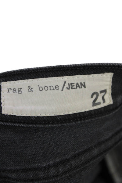 Rag & Bone Jean Womens Cotton Denim 5 Pocket Mid-Rise Skinny Jeans Black Size 27