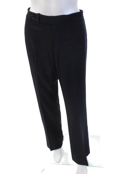 Ralph Lauren Black Label Womens Textured Pleated Lined Zip Button Dress Pants Na