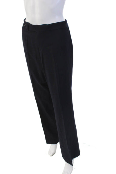 Ralph Lauren Black Label Womens Textured Pleated Lined Zip Button Dress Pants Na
