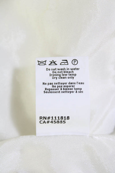 Michael Kors Womens Cotton Zip Button Pleated Dress Pants White Size EUR 4