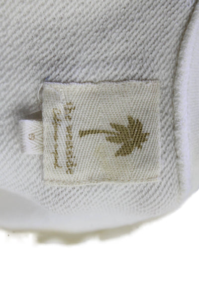 The Westside Womens Cotton Graphic Print Crew Neck Sweatshirt White Size S