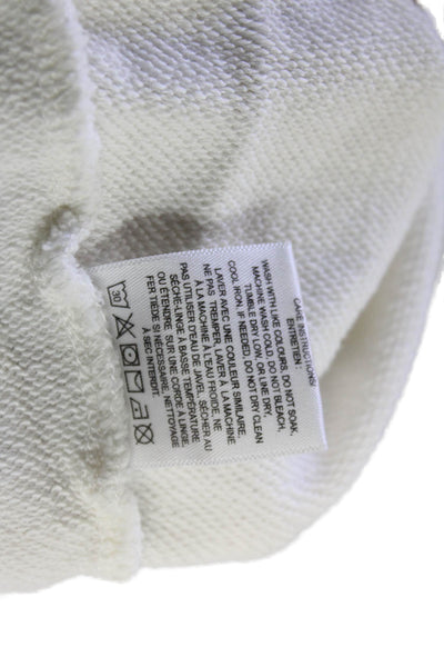 The Westside Womens Cotton Graphic Print Crew Neck Sweatshirt White Size S