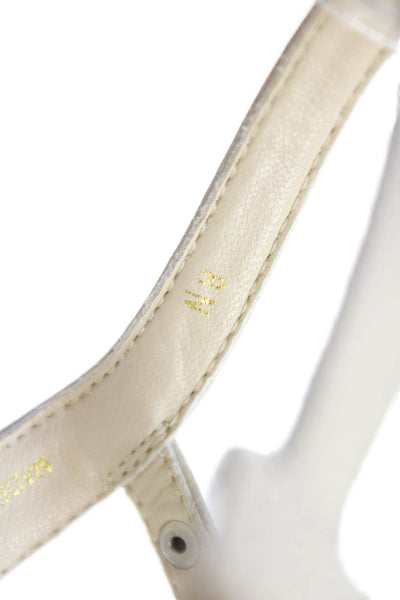 Van Eli Womens Leather Studded Slingbacks Sandals Beige Size 8 Narrow