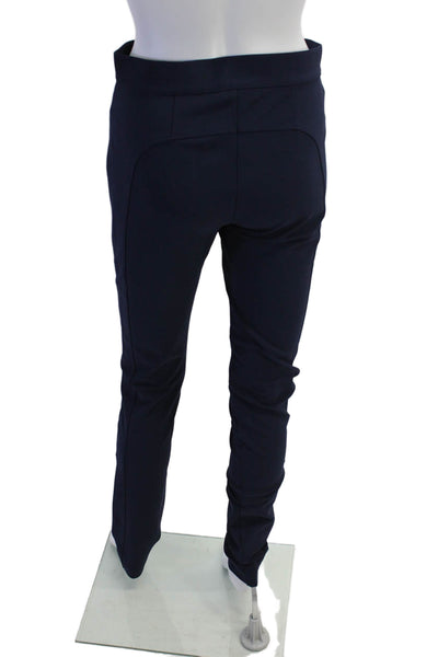 Sharis Place Womens High Rise Slim Leg Dress Pants Navy Blue Size EUR 40