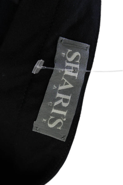 Sharis Place Womens Creased Straight Leg Dress Pants Navy Blue Size EUR 44