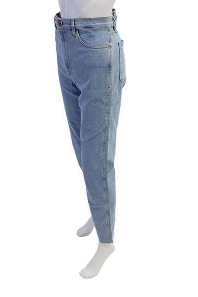 3x1 NYC Womens High Rise Straight Leg Light Wash Jeans Blue Cotton Size 31