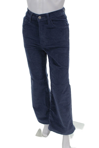 Levi Strauss & Co Womens Cotton Ribcage Bell Zippered Pants Blue Size 24