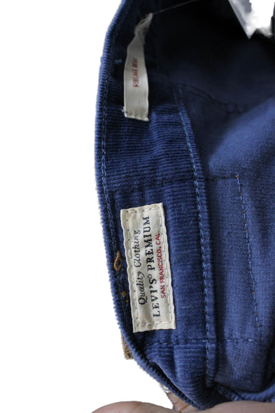 Levi Strauss & Co Womens Cotton Ribcage Bell Zippered Pants Blue Size 24