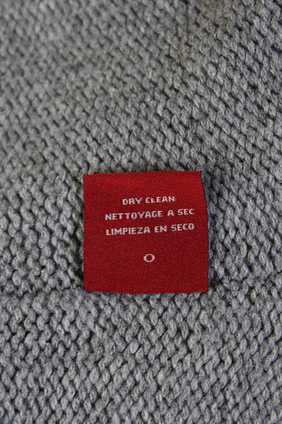 Philanthropy Womens Textured Knit Long Sleeve Round Neck Knit Sweater Gray Size