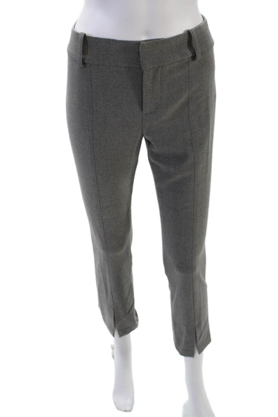 Alice + Olivia Women's Hook Closure Straight Leg Dress Pants Gray Size 0
