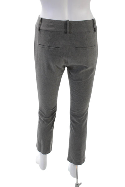 Alice + Olivia Women's Hook Closure Straight Leg Dress Pants Gray Size 0