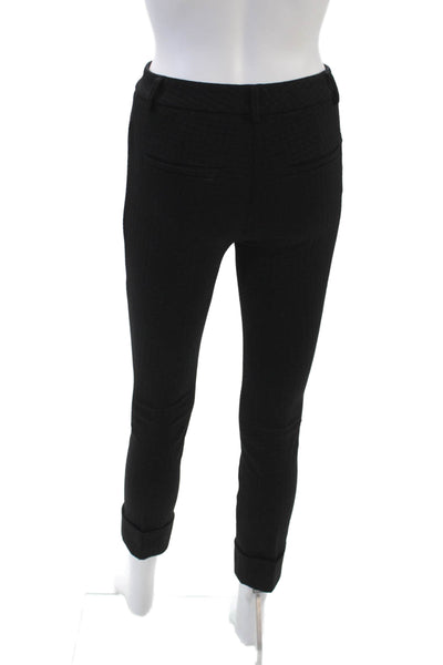 Via Masini 80 Women's Cuffed Hem Straight Leg Dress Pants Black Size 38