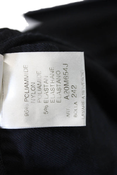 Via Masini 80 Women's Cuffed Hem Straight Leg Dress Pants Black Size 38