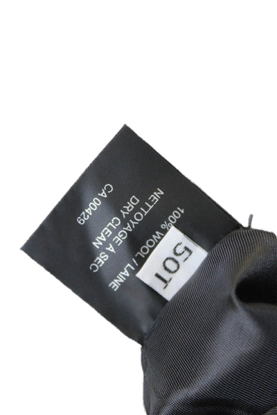 Peter Millar Mens Long Sleeve Collared Button Lined Suit Blazer Gray Size EUR 38