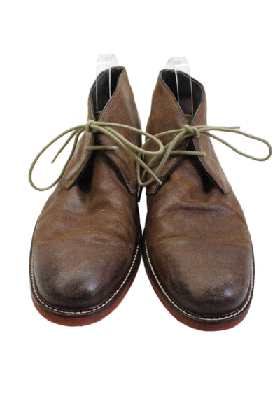 Gordon Rush Mens Lace Up Round Toe Oxfords Brown Leather Size 10.5