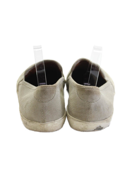 Frye Mens Slip On Round Toe Side Logo Suede Sneakers Brown Suede Size 11