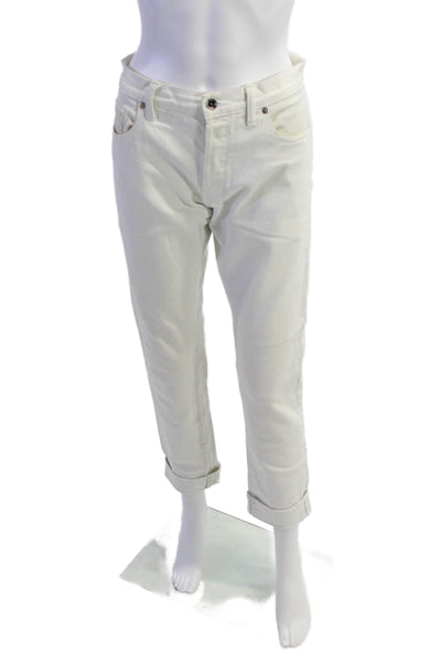 Todd Snyder Womens Cotton Zip Button Lined Wide Leg Pants White Size EUR 30