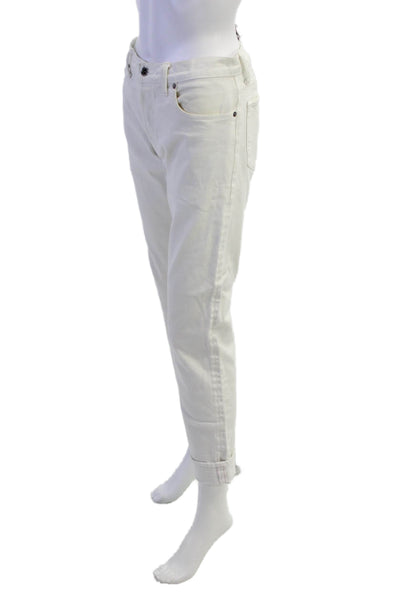 Todd Snyder Womens Cotton Zip Button Lined Wide Leg Pants White Size EUR 30