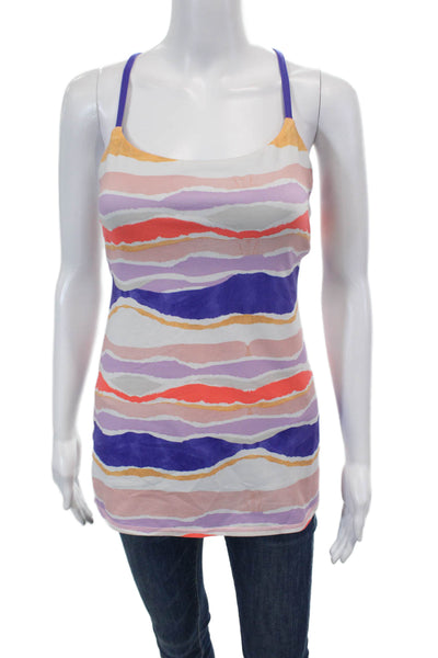 Lululemon Women's Scoop Neck Lace Up Multicolor Workout Tank Top Size S