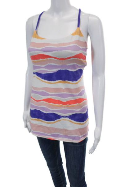 Lululemon Women's Scoop Neck Lace Up Multicolor Workout Tank Top Size S