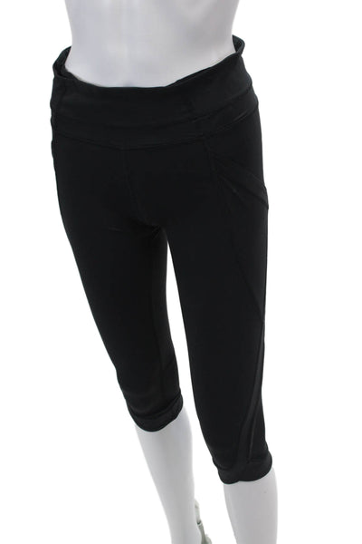 Lululemon Women's Midrise Fitted Athletic Workout  Cropped Legging Black Size 6
