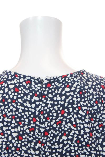 Michael Michael Kors Women's Short Sleeves Heart Print Tiered Mini Dress Size 4