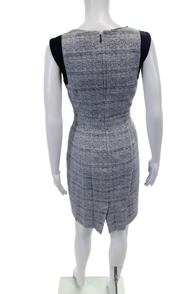 J Crew Women's Sleeveless Round Neck Mini Shift Dress Blue Size 4