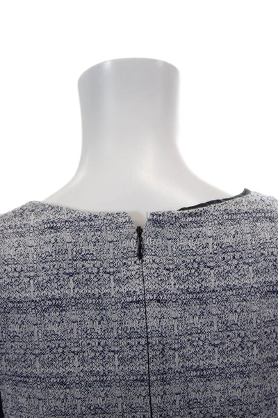 J Crew Women's Sleeveless Round Neck Mini Shift Dress Blue Size 4