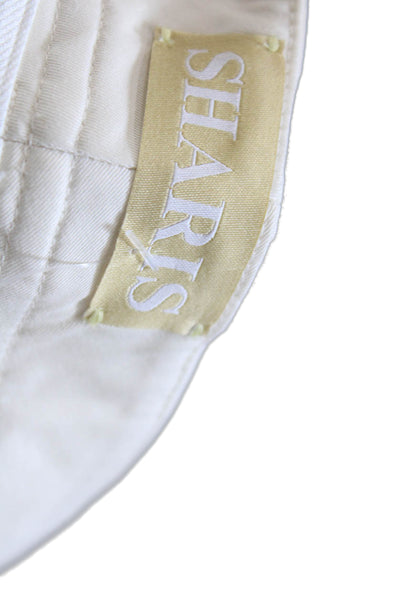 Sharis Womens Creased Straight Leg Khaki Pants White Cotton Size EUR 48