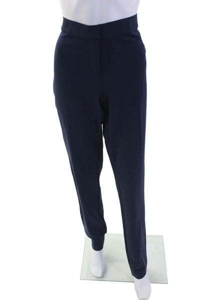 Sharis Womens High Rise Creased Slim Leg Dress Pants Navy Blue Size EUR 50