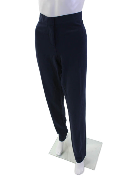 Sharis Womens High Rise Creased Slim Leg Dress Pants Navy Blue Size EUR 50