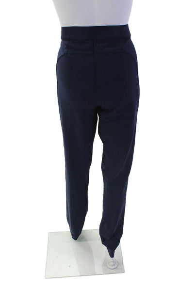 Sharis Womens High Rise Creased Slim Leg Dress Pants Navy Blue Size EUR 50