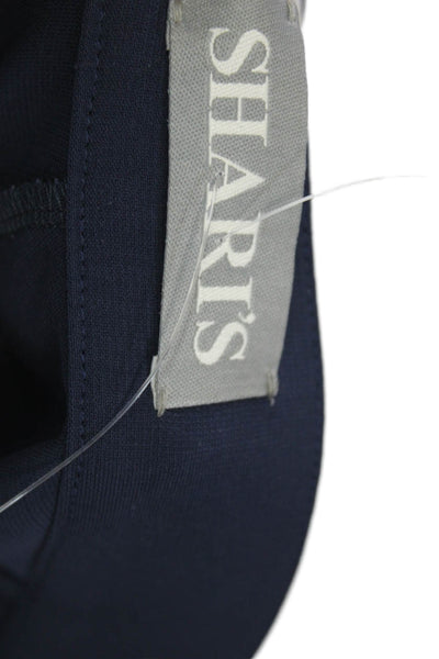 Sharis Womens High Rise Creased Slim Leg Dress Pants Navy Blue Size EUR 50