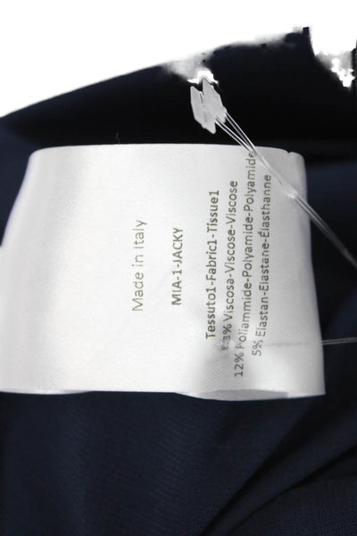 Sharis Womens High Rise Creased Slim Leg Dress Pants Navy Blue Size EUR 50