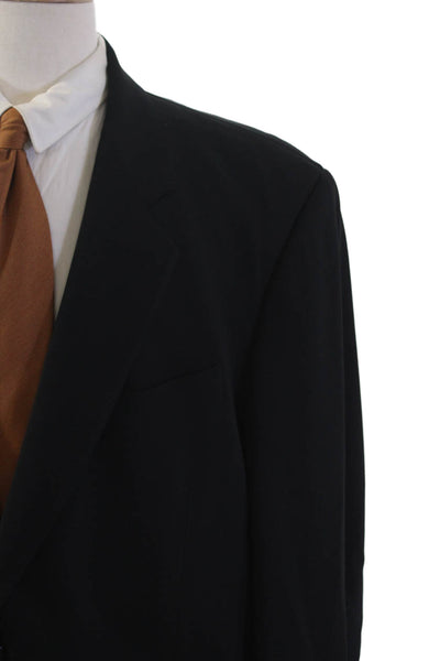 Giorgio Armani for Michael Haber Mens Wool Buttoned Blazer Blue Size 46
