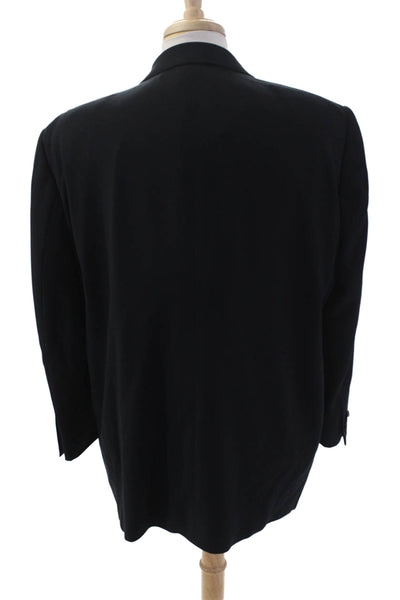 Giorgio Armani for Michael Haber Mens Wool Buttoned Blazer Blue Size 46