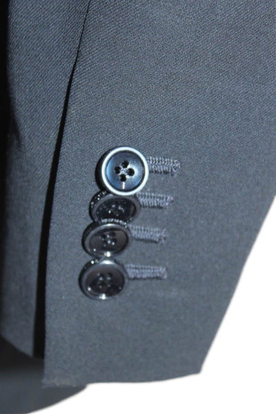 Giorgio Armani for Michael Haber Mens Wool Buttoned Blazer Blue Size 46