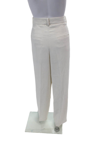 Wilfred Women's Hook Closure Pleated Wide Leg Dress Pants Beige Size 12