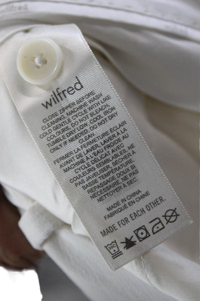Wilfred Women's Hook Closure Pleated Wide Leg Dress Pants Beige Size 12