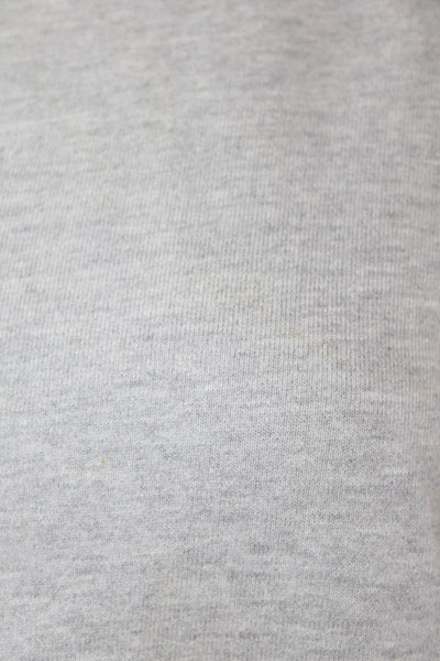 Tibi Womens Cotton Checkered Short Sleeve Zippered Blouse Top Gray Size 6