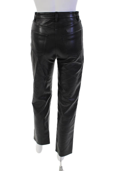 Wilfred Womens Textured Zip Button Straight Leg Sleek Pants Black Size 0