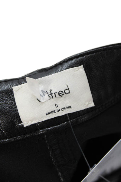 Wilfred Womens Textured Zip Button Straight Leg Sleek Pants Black Size 0