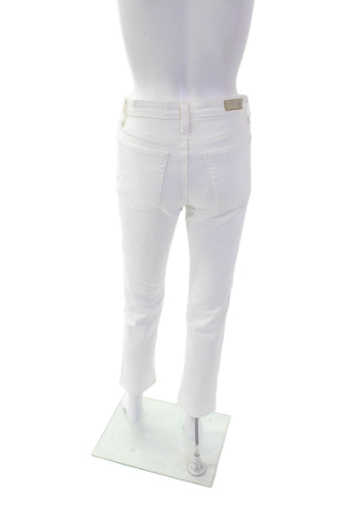 AG Adriano Goldschmied Womens Cotton The Isabel Skinny Jeans White Size 26