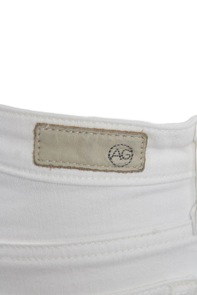 AG Adriano Goldschmied Womens Cotton The Isabel Skinny Jeans White Size 26