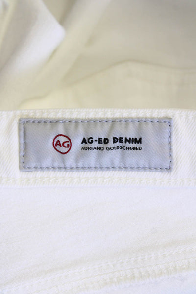 AG Adriano Goldschmied Womens Cotton The Isabel Skinny Jeans White Size 26