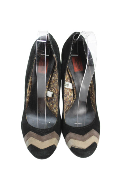Missoni for Target Womens Suede Slip-On Casual Pump High Heels Black Size 6.5
