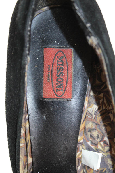 Missoni for Target Womens Suede Slip-On Casual Pump High Heels Black Size 6.5